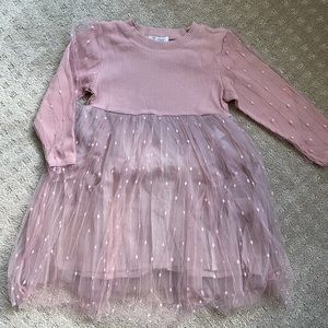 Ribbed Dusty Rose Dress